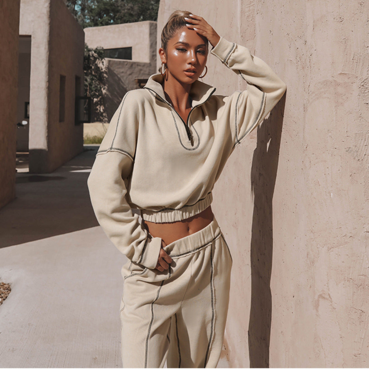 ZENÉA | Ensemble Col Montant et Pantalon Chic
