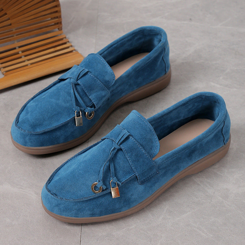 LUXÉA | Chaussures Plates en Daim Confortables