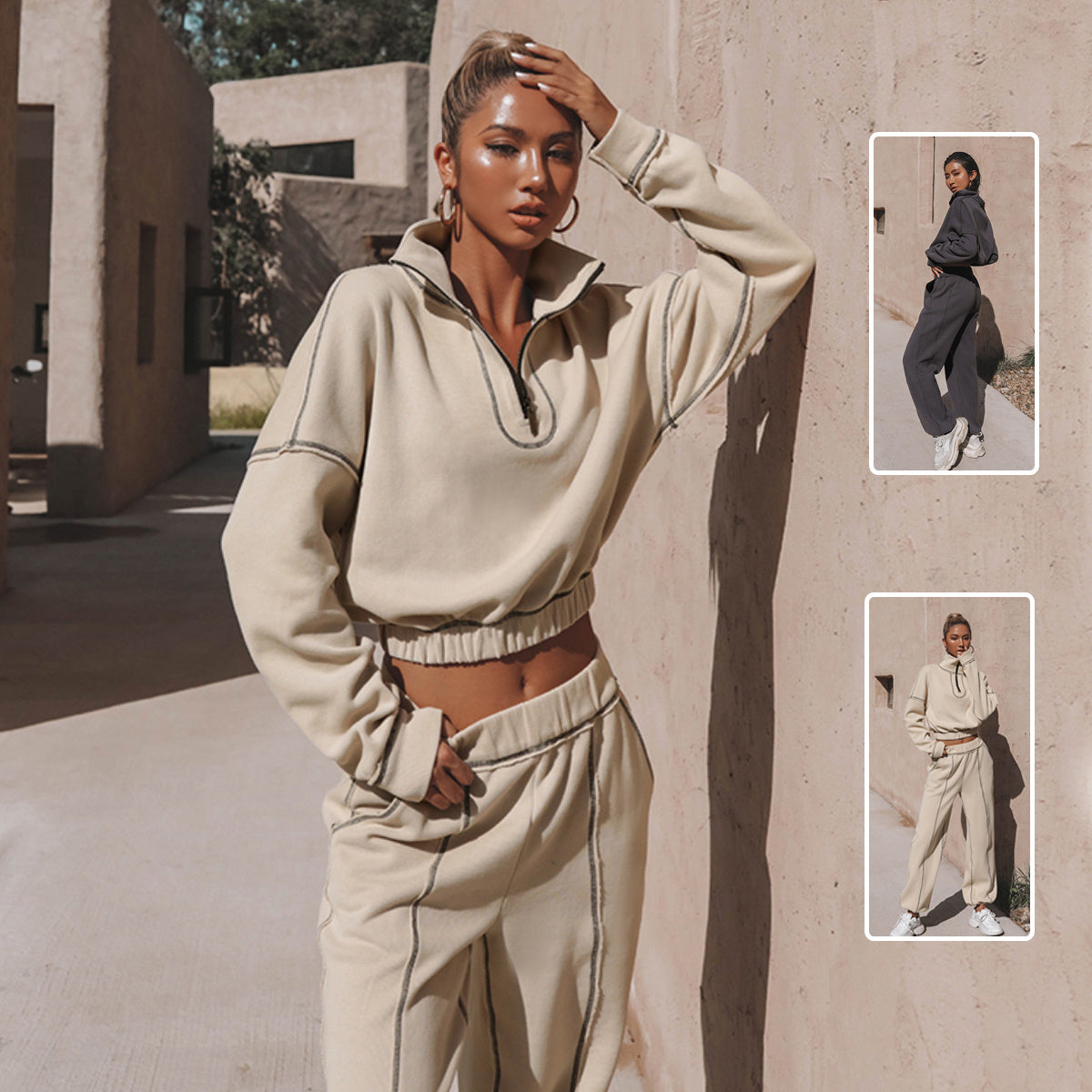 ZENÉA | Ensemble Col Montant et Pantalon Chic