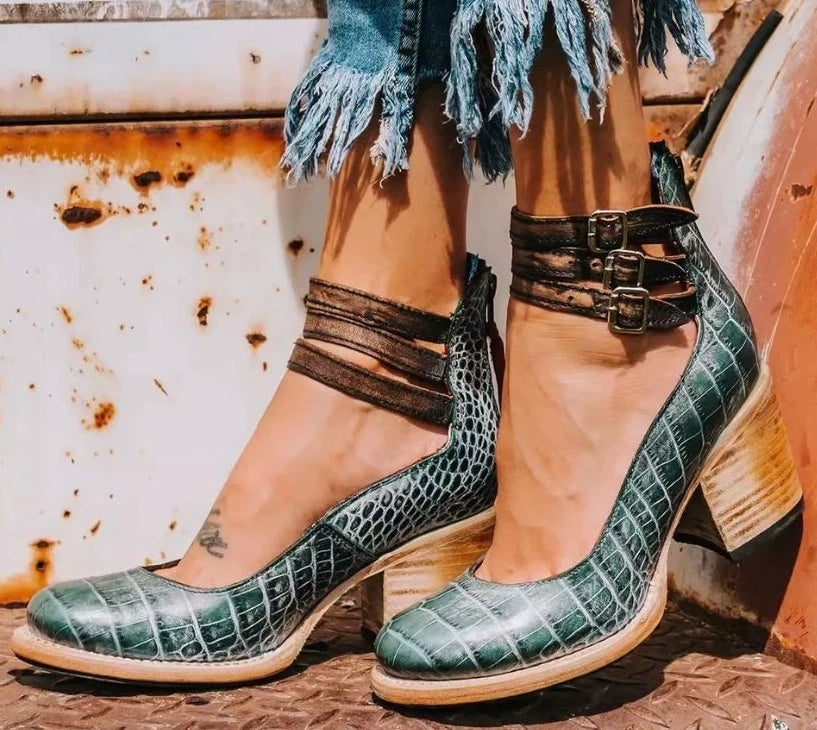 SERPENTIA | Talons Hauts Imprimé Serpent