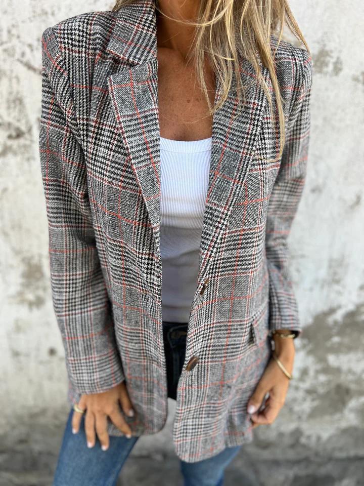 Veste en tweed chic pour femmes – Style européen d'automne et d'hiver.