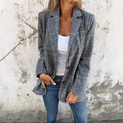 Veste en tweed chic pour femmes – Style européen d'automne et d'hiver.