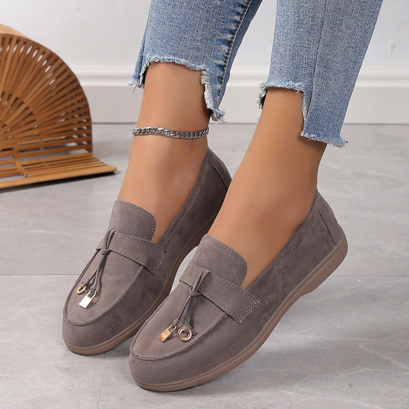 LUXÉA | Chaussures Plates en Daim Confortables